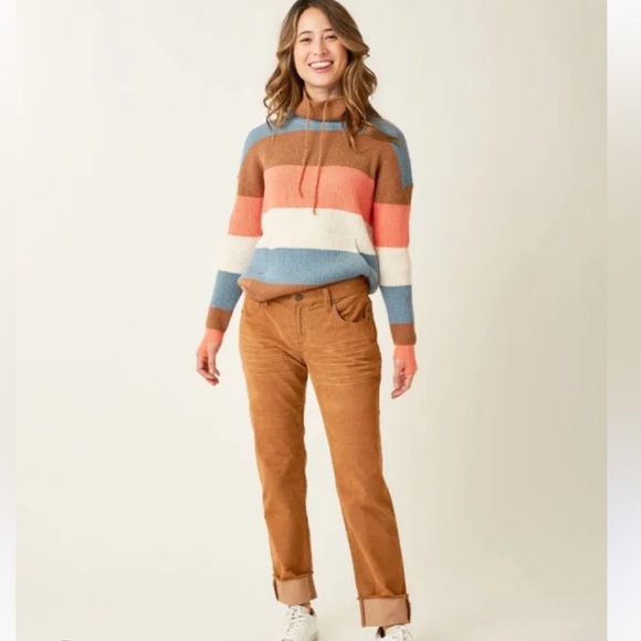 Carve Designs Pants - Carve Designs Carson Corduroy Pant Raw Hem Cord Organic Cotton Tan Women's 4